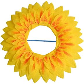 Sunflower Headgear, Funny Performance Props, Sunflower Hat Hood for Dance Party Festival Games Kids Teens Adults (58cm)