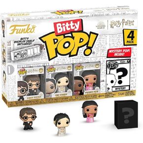 Funko Bitty POP HP GOF - Harry, 4-Pack and A Surprise Mystery Mini Figure - 0.9 Inch (2.2 Cm) - Harry Potter Collectable - Stackable Display Shelf Included - Gift Idea - Party Bags Stocking