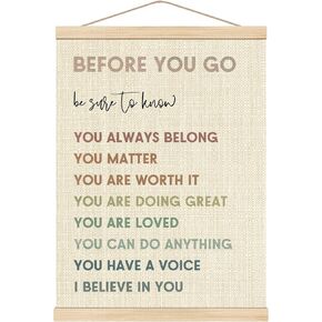 Boat Wades Affirmation For Kids, Positive Affirmations Boho Nursery Poster Hanger Frame, Inspirational Wall Art Hanging Banner Decor for Kids Room Classroom Nursery Playroom, 12x16