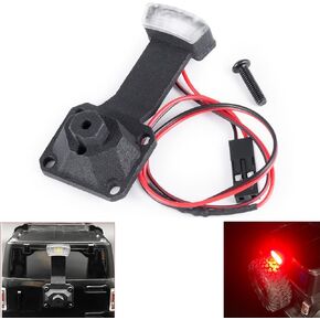 RCHUBAM RC Rear Brake Lamp with Spare Tire Holder Bracket 1/18 High Mount Stop Red Light Compatible with 1/18 TRX4M Bronco Car Upgrades