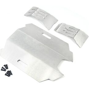 RC Chassis Armor Set for Arrma 1/14 Mojave GROM Stainless Steel Front Rear Chassis Armor Protection Plate Skid Plate Upgrade Parts(3pcs/Set)