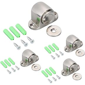 4Pcs Magnetic Door Stoppers Mini Doorstops with Screws, Magnetism Doorstops for Bedroom Kitchen Home Office