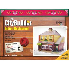 Indian Restaurant Cardboard Model Making Kit - O Scale Model Railroad Building