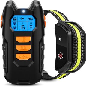 Dog Training Collar, Shock Collar for Dogs with Remote, Rechargeable Dog Shock Collar, 3 Modes Beep Vibration and Shock Waterproof Bark Collar for Small, Medium, Large Dogs