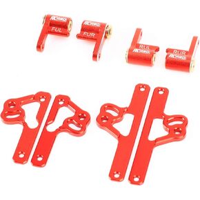 RCAWD SCX24 Shock Flex Blades Holder Absorber Mount Alum 6061 for Axial 1/24 SCX24 Front Rear Shocks Tower Upgrades Part Red