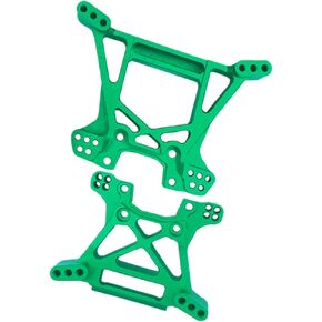 Aluminum Front Rear Shock Tower Shock Upgrades Part for 1/10 Rustler 4x4 4WD/Rustler 4x4 VXL,Replaces 6738 6739,Green