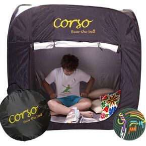 Corso Sensory Tent for Kids, Large 47 x47 x 42 inches, Collapsible & Instant Setup with a Bag, Autism Tent, Ideal Piece of Calm Down Corner, Sensory Furniture, Sensory Activity Board Included.