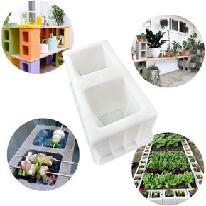 قالب من الطوب المجوف متعدد الأغراض-الديكور الداخلي/الخارجي ، أداة DIY الحديقة للبناء ، ديكور الجدار (النوع 1) ، الهواء-Brick-ZMJ01