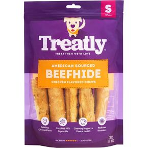American Sourced Beefhide Rolls 4-5" Dog Chew Treats - Chicken Flavor, 10 Count/1 Pack