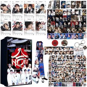 KPOPBP Stray Kids HOP Album Gift Box Including 55 PCS Photocards, SKZ Lanyards, Kpop Stickers, Kpop Gift Merch for SKZ Boys and Girls