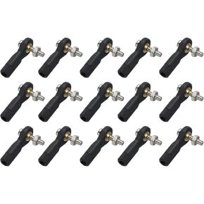 MECCANIXITY M3xL27mm Lever Steering Linkage Tie Rod Ball Head Link Joint End with Nuts for RC Crawler Car Pack of 15