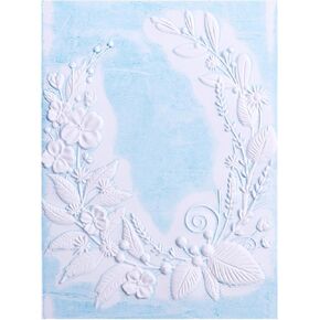 BAOFALI 3D Cherry Blossom Leaf Plastic Embossing Folders for DIY Scrapbooking Photo Album Card Paper Craft Decoration for Card Making,Embossing Template Paper Card Embossing Stencil
