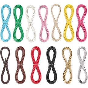 WEBEEDY Doll Belt Leather Straps with Sewing Thread 13 Colors Mini Doll Belt Straps Doll Sewing Craft Supplies Doll Clothes Accessories Gift for Birthday Chrismas Party Favors