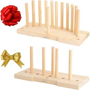 Atyhao Wooden Bow Maker, Sturdy Portable Wreath Bow for Ribbon Wreath Bow Tie Machine Nice Decorations for Present DIY Crafts Party Holiday Bow Wreath Tie Machine (Beige)