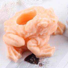 Toad Candle Holder Mold Toad Candle Silicone Molds Toad Resin Casting Mold for Candle Home Decorate Mold Candle Making Aromatherapy Gypsum Candles Clay Craft