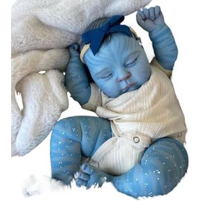 48cm Avatar Sleeping Full Silicone Baby Doll Soft Cloth Body Newborn Reborn Baby for Girls and Boys
