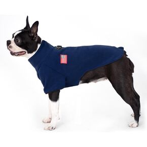EXPAWLORER Fleece Dog Sweater with Dual D Ring, Adjustable Warm Dog Jacket, Dog Cold Weather Clothes, Winter Coat for Small Medium Large Dogs Boys Girls
