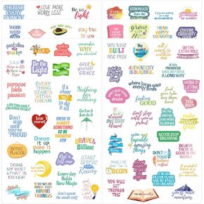 Inspirational Quote Daily Planner Stickers,Positive Quote Stickers,Waterproof Vinyl Scrapbook Trendy Sticker Decals for Adults, Teens, Women
