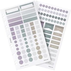 FILOFAX Norfolk Collection Stickers Sheets Repositionable, Set of 6