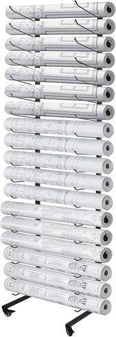 Blueprint Storage Rack -18 Level, Heavy Duty Metal Blueprint Display Rack for Rolls of Drawings, Artwork or Maps Stack Vertically, Suitable for Engineering, Construction, Architecture in Saudi Arabia