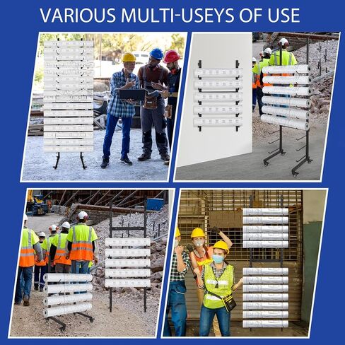 Blueprint Storage Rack -18 Level, Heavy Duty Metal Blueprint Display Rack for Rolls of Drawings, Artwork or Maps Stack Vertically, Suitable for Engineering, Construction, Architecture in Saudi Arabia