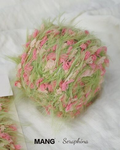 WWnYY Hand Spun Wool Cotton Mohair Acrylic Blended Yarn - 4 Pack of 50g/Skein, Colorful Handmade (Blue) in Saudi Arabia