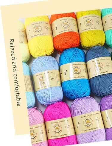 10-Pack of Yonkey Monkey 500 Grams Yarn - 70% Rayon derived from Bamboo, 30% Cotton - Imported - Tiger Mix 9046 in Saudi Arabia