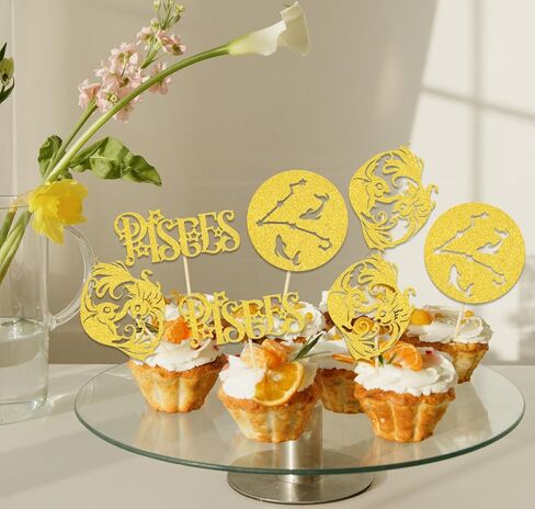 24 PCS PISCES CUPCAKE TOPPORS PISCES CAKE DECERATION in Kuwait
