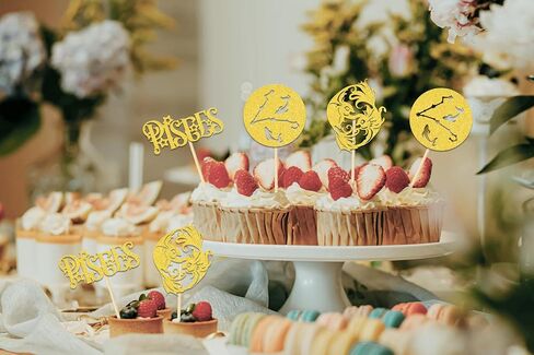 24 PCS PISCES CUPCAKE TOPPORS PISCES CAKE DECERATION in Kuwait