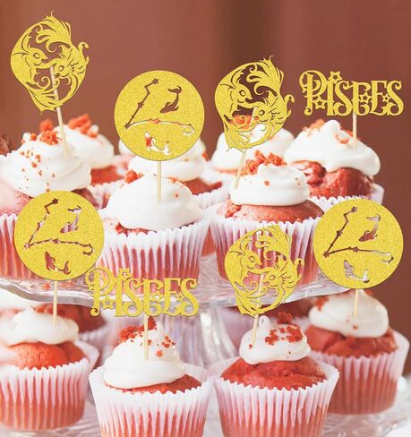 24 PCS PISCES CUPCAKE TOPPORS PISCES CAKE DECERATION in Kuwait