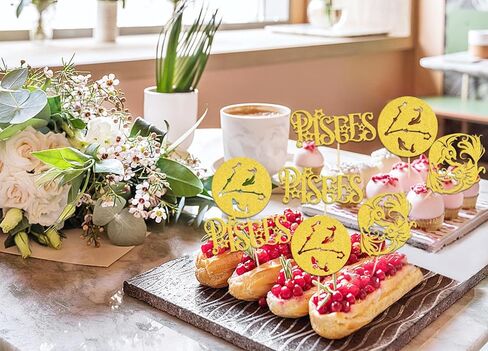 24 PCS PISCES CUPCAKE TOPPORS PISCES CAKE DECERATION in Kuwait