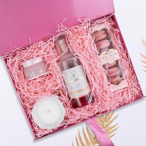 Magicwater Supply - 1/2 LB - Pink - Soft & Thin Staight Cut Paper Paper Shred Piller Great for Hights ، وملء السلة ، وأعياد الميلاد ، وحفلات الزفاف ، والذكرى السنوية ، وعيد الحب in Kuwait