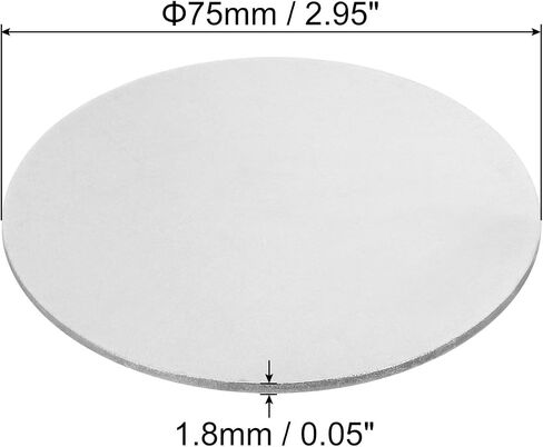 PATIKIL 75mm Steel Disc, 4Pcs Metal Stamping Blanks Tags Circle Round Metal Plate Strike DIY 304 Stainless Steel for Laser Engraving Stamping Craft Name Tag in Saudi Arabia