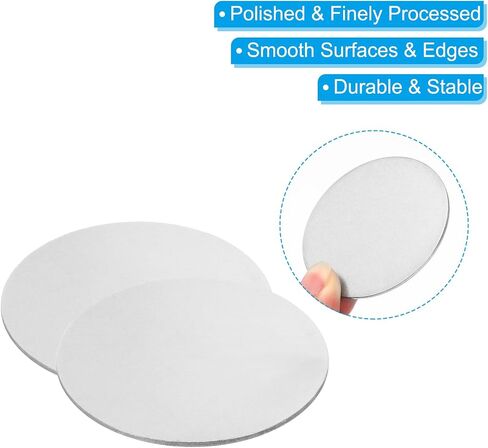 PATIKIL 75mm Steel Disc, 4Pcs Metal Stamping Blanks Tags Circle Round Metal Plate Strike DIY 304 Stainless Steel for Laser Engraving Stamping Craft Name Tag in Saudi Arabia