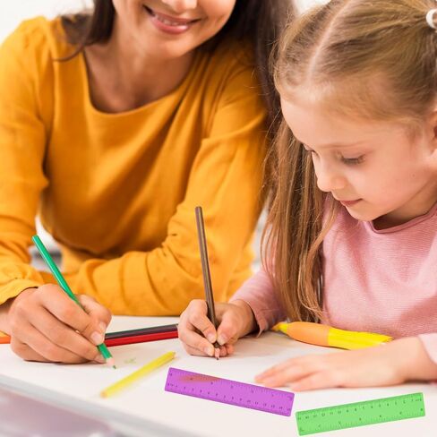 16 حزمة 6 بوصة حاكم 8 حاكم بلاستيكي ملون متنوع صغار الحاكم للأطفال مرنة الحاكم المستقيم حاكم القياس أدوات الحكام على اللوازم المدرسية في الفصل الدراسي in Saudi Arabia