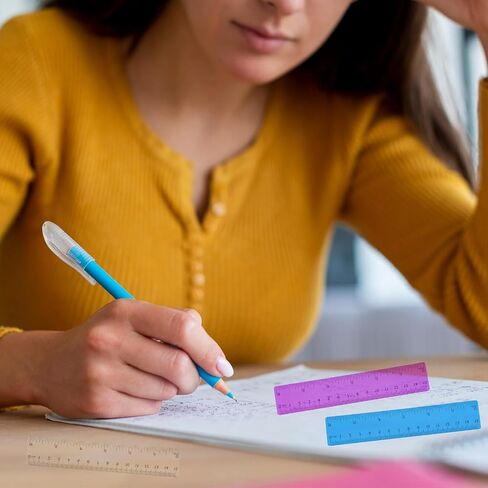 16 حزمة 6 بوصة حاكم 8 حاكم بلاستيكي ملون متنوع صغار الحاكم للأطفال مرنة الحاكم المستقيم حاكم القياس أدوات الحكام على اللوازم المدرسية في الفصل الدراسي in Saudi Arabia
