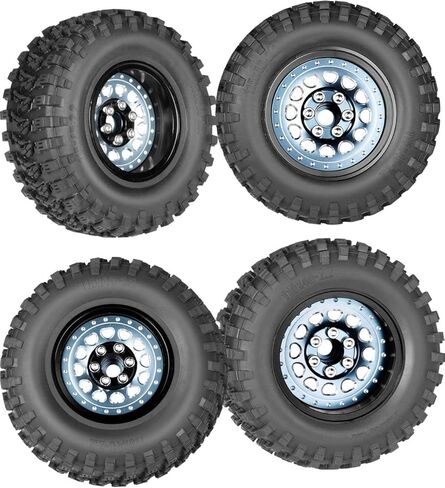 2.2 Beadlock Wheels Adjustable 4 Offsets Rims for 1/10 SCX10/AMG 6x6 TRX4/TRX6 D90 Gen8 VS4-10 Gen8 MST CFX,2.2 Beadlock Wheels,Titanium Black in Kuwait
