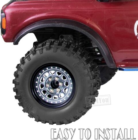 2.2 Beadlock Wheels Adjustable 4 Offsets Rims for 1/10 SCX10/AMG 6x6 TRX4/TRX6 D90 Gen8 VS4-10 Gen8 MST CFX,2.2 Beadlock Wheels,Titanium Black in Kuwait