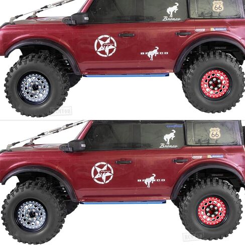 2.2 Beadlock Wheels Adjustable 4 Offsets Rims for 1/10 SCX10/AMG 6x6 TRX4/TRX6 D90 Gen8 VS4-10 Gen8 MST CFX,2.2 Beadlock Wheels,Titanium Black in Kuwait