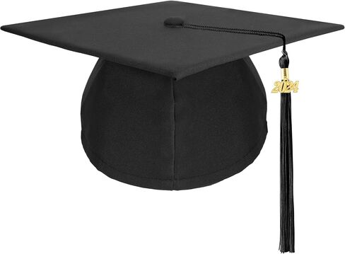 Graduation Cap with 2025 Tassel, Topper for High School Bachelor Master Unisex Matte Adult Grad Cap Decorations Kit in Saudi Arabia