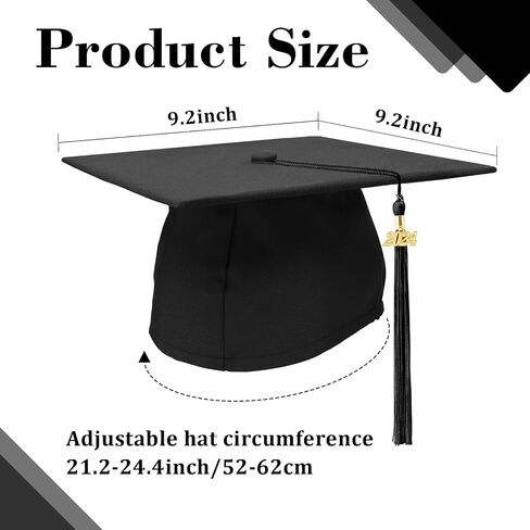 Graduation Cap with 2025 Tassel, Topper for High School Bachelor Master Unisex Matte Adult Grad Cap Decorations Kit in Saudi Arabia