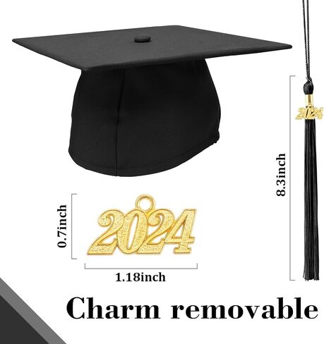 Graduation Cap with 2025 Tassel, Topper for High School Bachelor Master Unisex Matte Adult Grad Cap Decorations Kit in Saudi Arabia