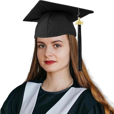 Graduation Cap with 2025 Tassel, Topper for High School Bachelor Master Unisex Matte Adult Grad Cap Decorations Kit in Saudi Arabia