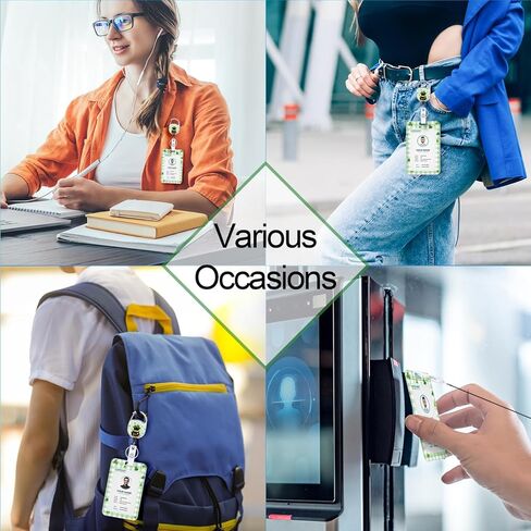 VOCHIC Lanyards for Id Badges, St Patricks Day Badge Holder with Retractable Reel Clip, Gnomes Card Name Tag Lanyard Vertical ID Card Protector Case for Women Nurse Nursing Doctor Teacher Student Kids in Kuwait