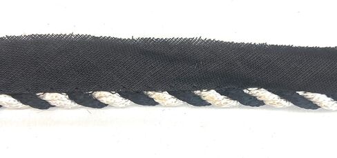 Katz Trimming Trims Unlimited Lip Cording Multi Color Twistedblack Whiteblack-Edge-Edge-Pire-pover trim لوسائد الملابس والمصابيح والستائر 5 ياردات PI-129 in Kuwait