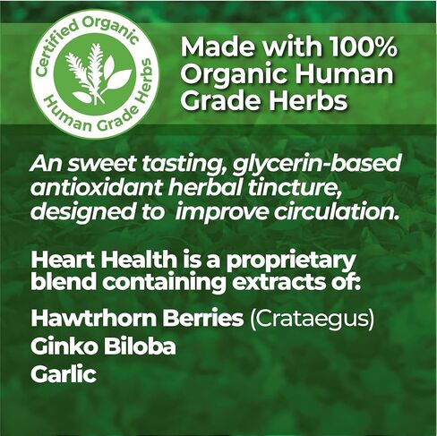 Animal Essentials Heart Health for Dogs & Cats - Cardiovascular Support Supplement, Healthy Heart, Organic Hawthorn Berry, Herbal Tincture - 2 Fl Oz in Kuwait