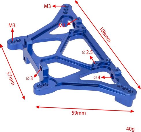مجموعة صدمة خلفية من سبائك المجموعة 3639 9418 ل Traxxas Drag Slash 1967 Parts Upgarde (الأزرق الداكن) in Kuwait