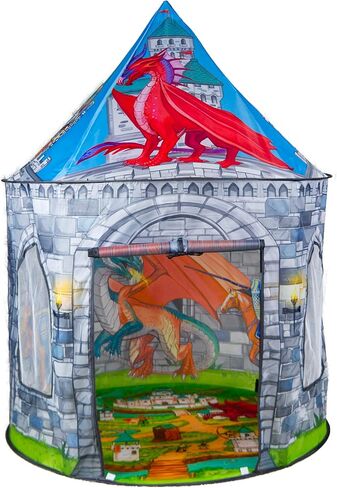 Impirilux Knight & Dragon Castle Play Playhouse | يطفو على يطفو على الأطفال | ألعاب للأطفال الأولاد والبنات ، والأطفال يلعبون خيمة in Kuwait