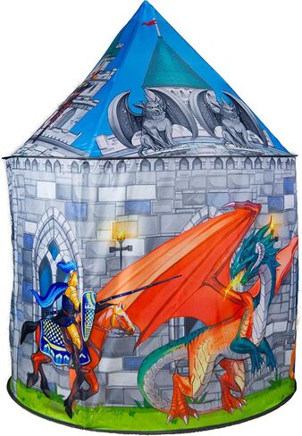 Impirilux Knight & Dragon Castle Play Playhouse | يطفو على يطفو على الأطفال | ألعاب للأطفال الأولاد والبنات ، والأطفال يلعبون خيمة in Kuwait