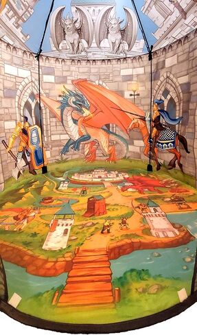 Impirilux Knight & Dragon Castle Play Playhouse | يطفو على يطفو على الأطفال | ألعاب للأطفال الأولاد والبنات ، والأطفال يلعبون خيمة in Kuwait